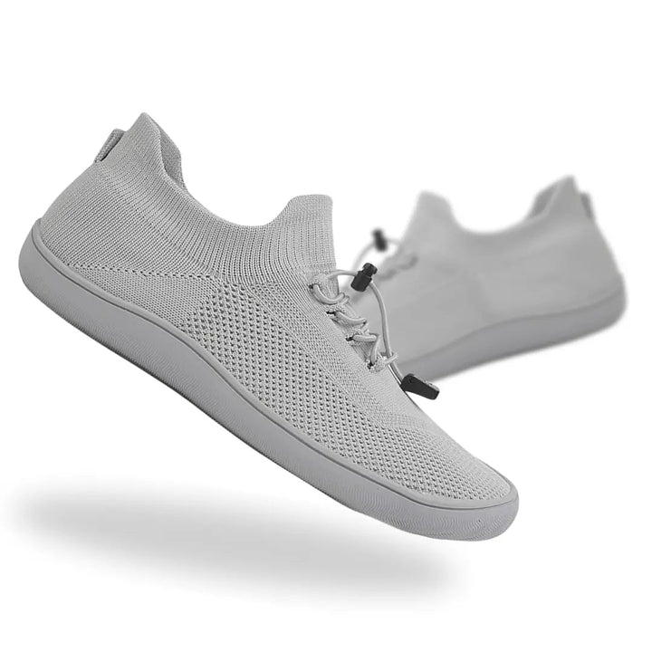 Riordan | Women's Knit Barefoot Sneaker Low Top - Light Grey - Image 1