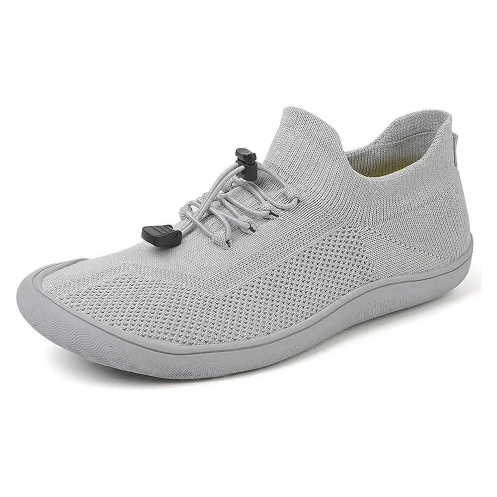 Riordan | Women's Knit Barefoot Sneaker Low Top - Light Grey - Image 3