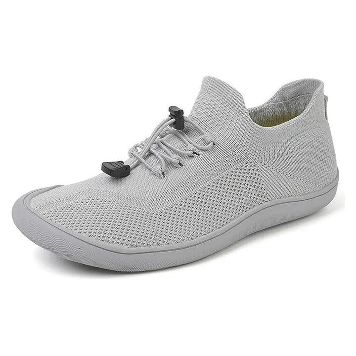 Riordan | Women's Knit Barefoot Sneaker Low Top - Light Grey - Image 3