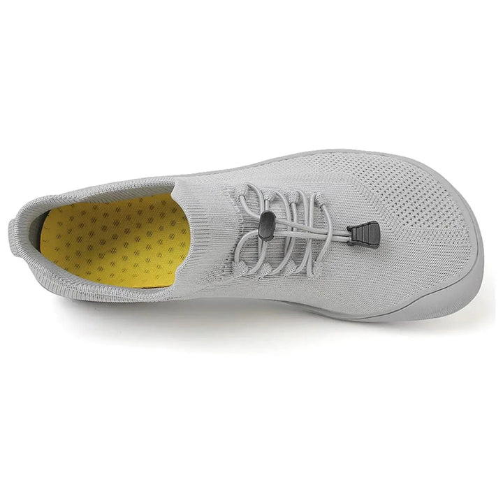 Riordan | Women's Knit Barefoot Sneaker Low Top - Light Grey - Image 4