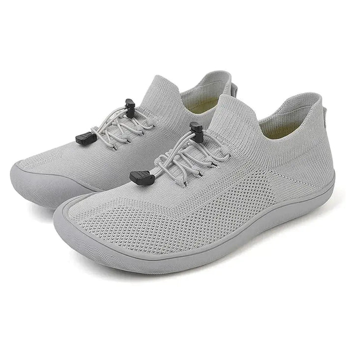 Riordan | Women's Knit Barefoot Sneaker Low Top - Light Grey - Image 6