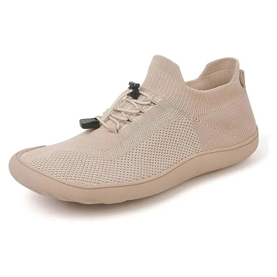 Riordan | Women's Knit Barefoot Sneaker Low Top - Light Grey - Image 9