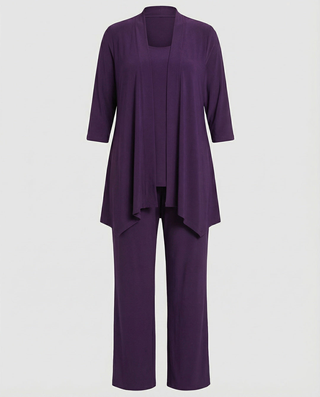 Rowena | Women's 3 Piece Pant Suit Set - Purple - Image 11