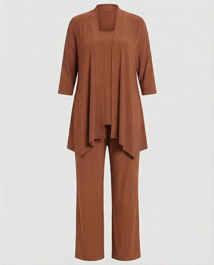 Rowena | Women's 3 Piece Pant Suit Set - Purple - Image 4