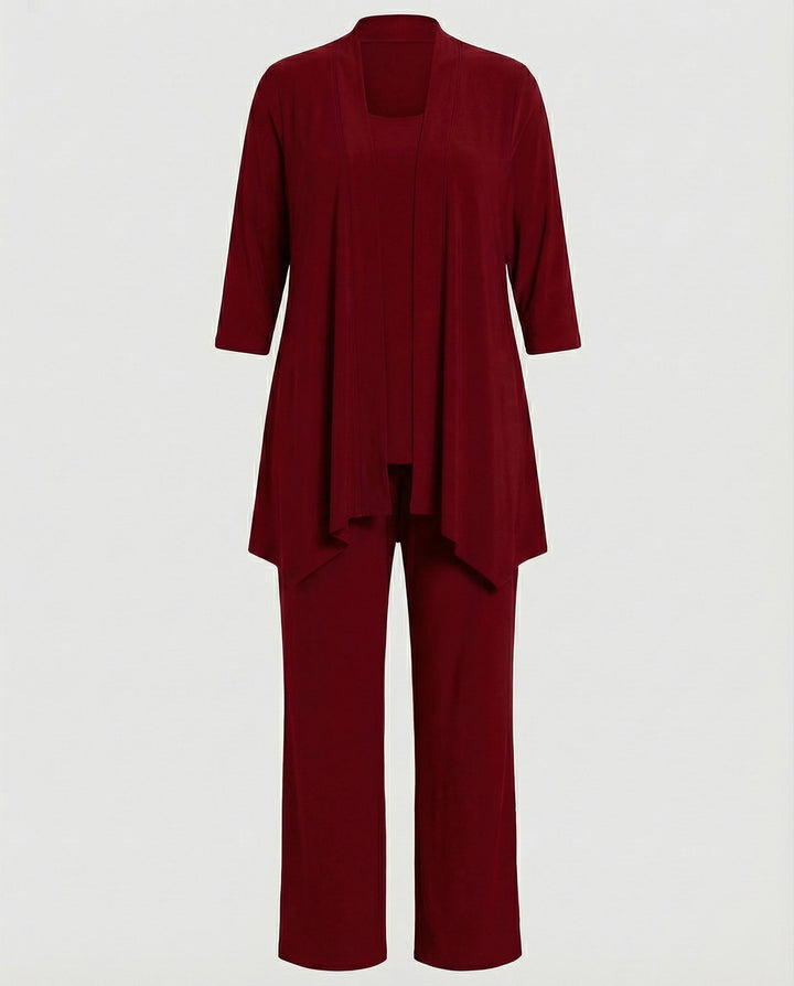 Rowena | Women's 3 Piece Pant Suit Set - Purple - Image 6