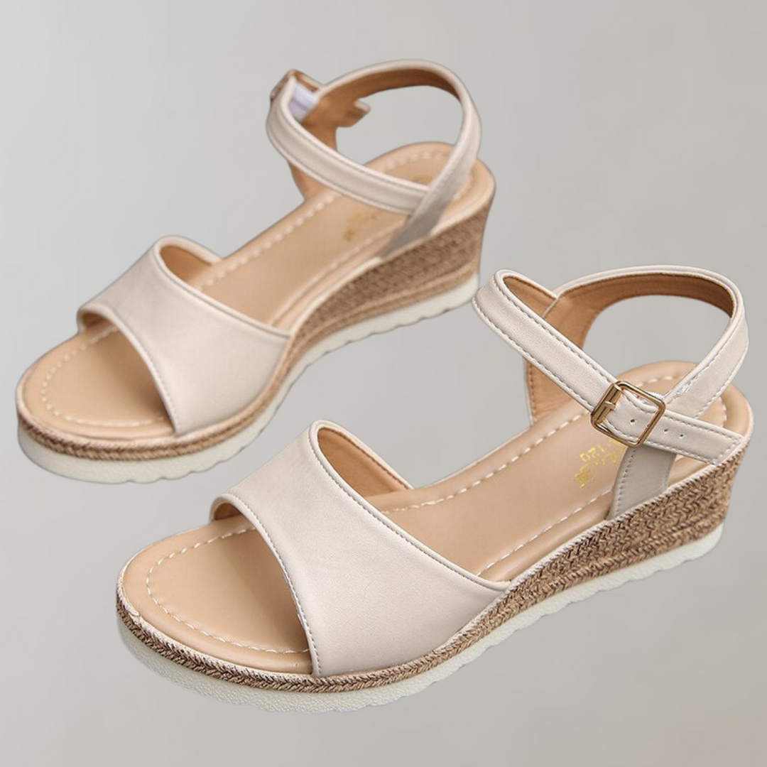 Roxanne | Women's Platform Wedge Ankle Strap Sandals - Black - Image 4