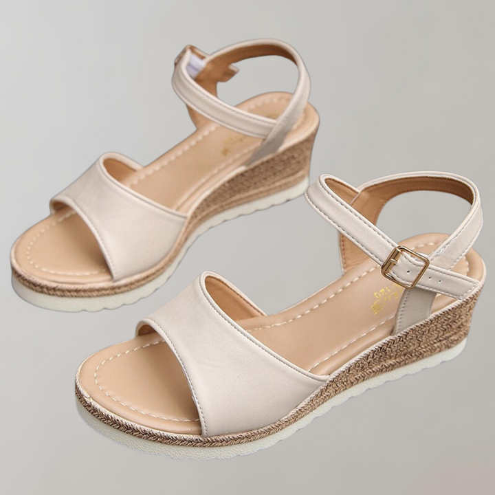 Roxanne | Women's Platform Wedge Ankle Strap Sandals - Black - Image 4