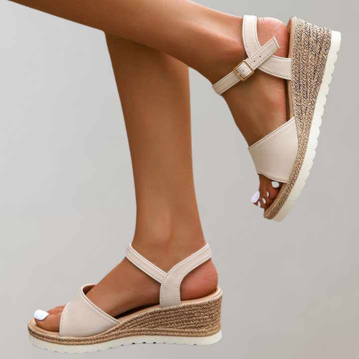 Roxanne | Women's Platform Wedge Ankle Strap Sandals - Black - Image 5