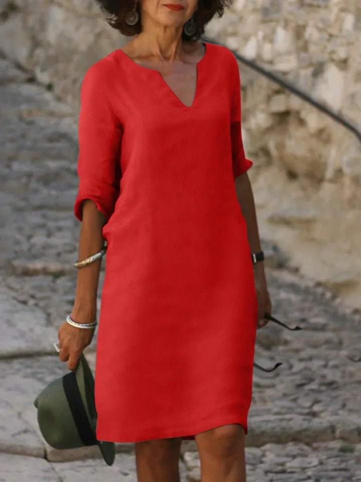 Skylar™ | Elegant Dress with V-Neck
