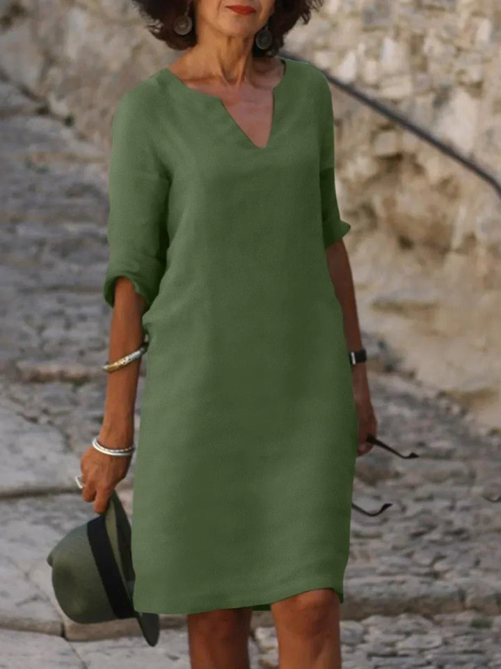 Skylar™ | Elegant Dress with V-Neck