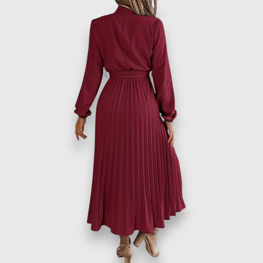 Rebecca™ | Elegant Pleated Midi Dress
