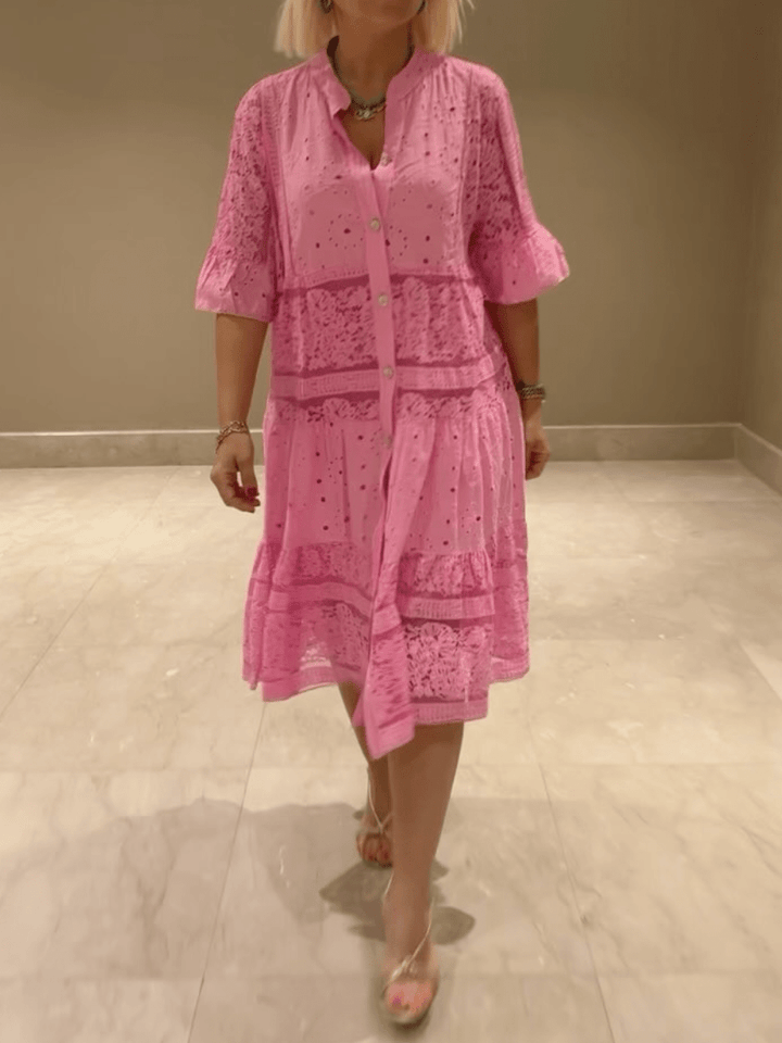 Cherylann™ | Embroidered Midi Dress