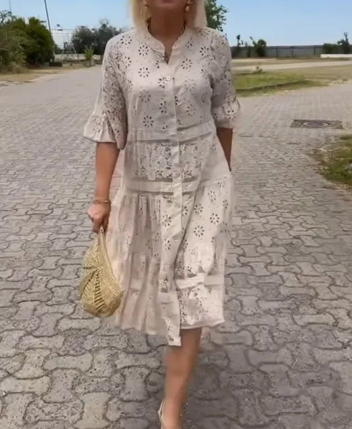 Cherylann™ | Embroidered Midi Dress