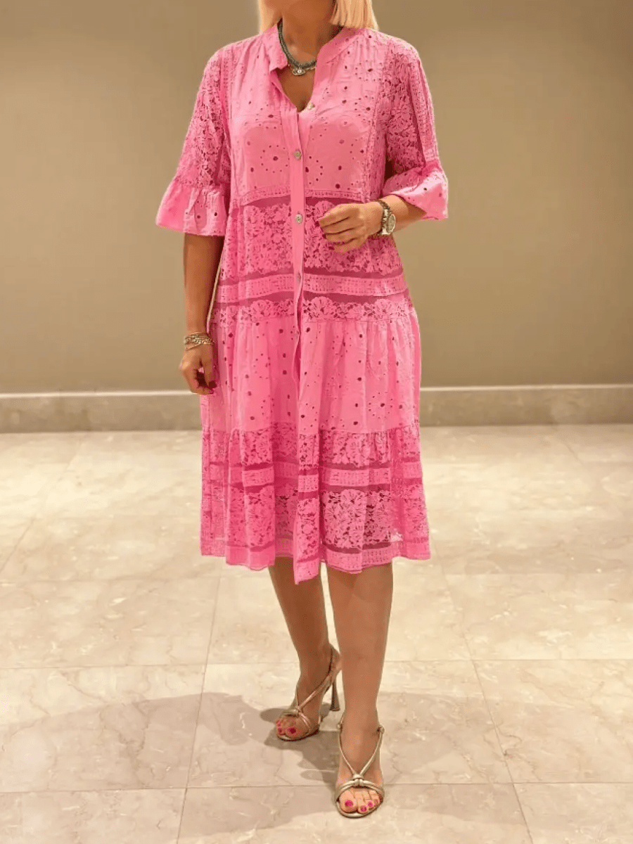 Cherylann™ | Embroidered Midi Dress