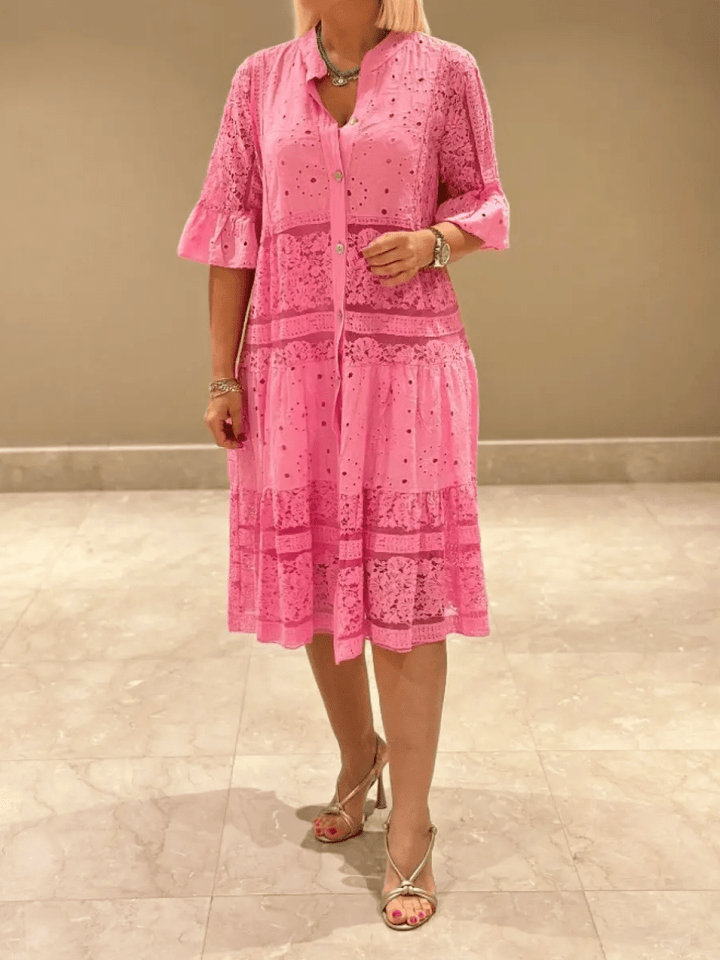 Cherylann™ | Embroidered Midi Dress