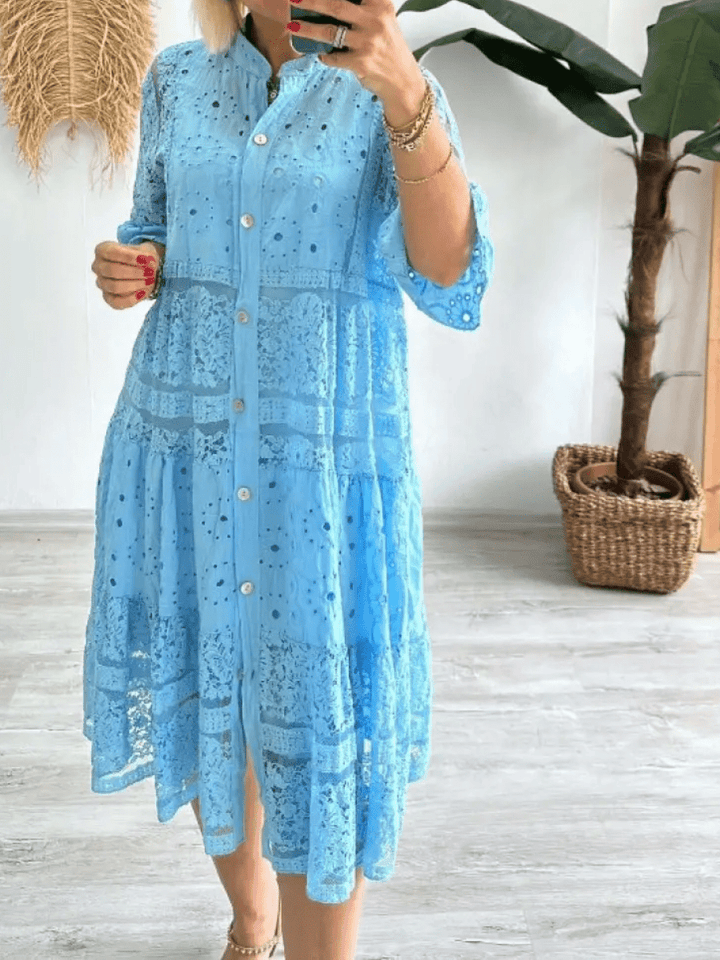 Cherylann™ | Embroidered Midi Dress