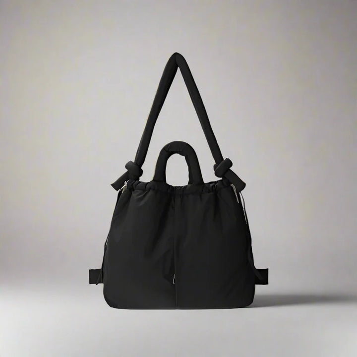 Sienna | Women's Quilted Puffer Tote Bag - Beige - Image 10