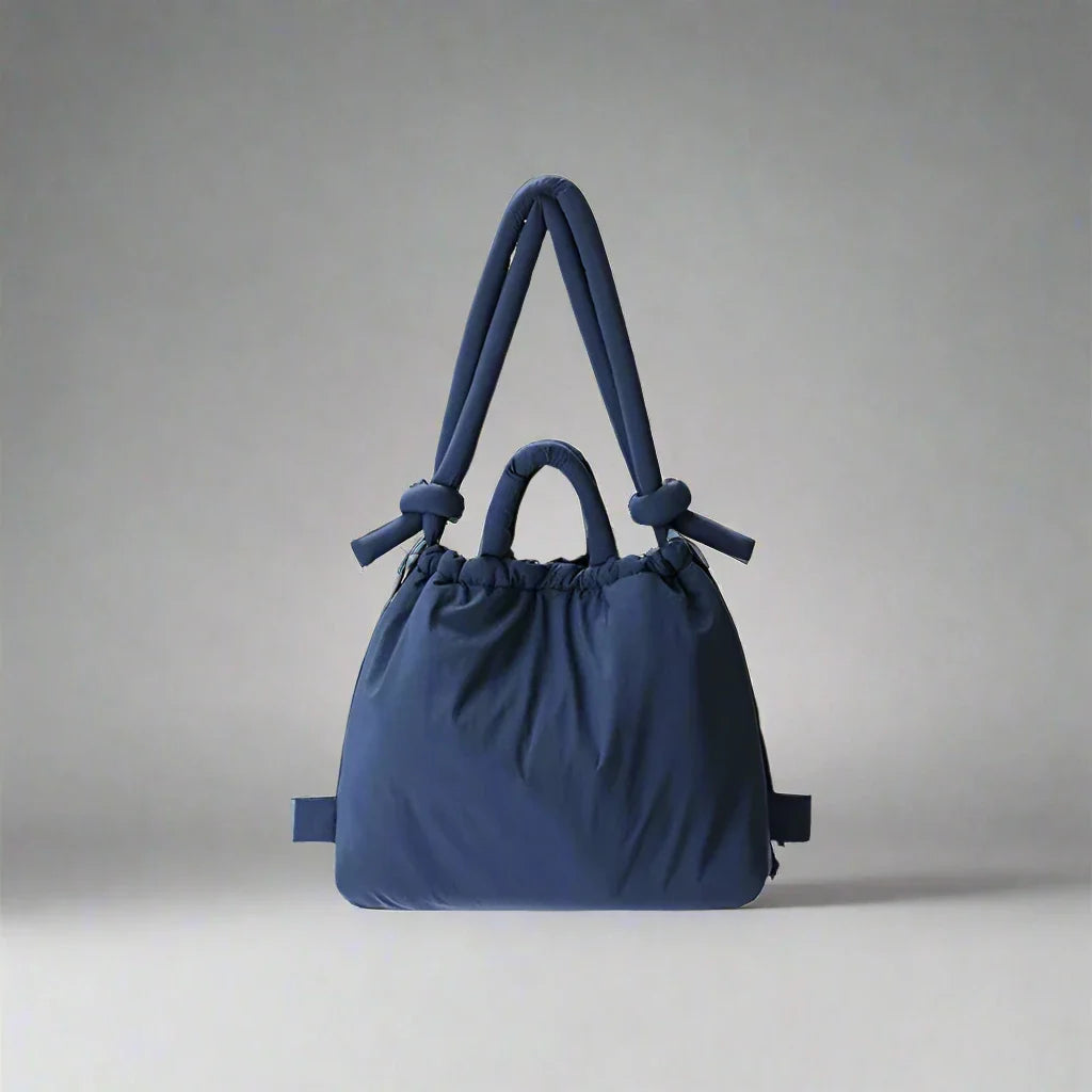 Sienna | Women's Quilted Puffer Tote Bag - Beige - Image 13