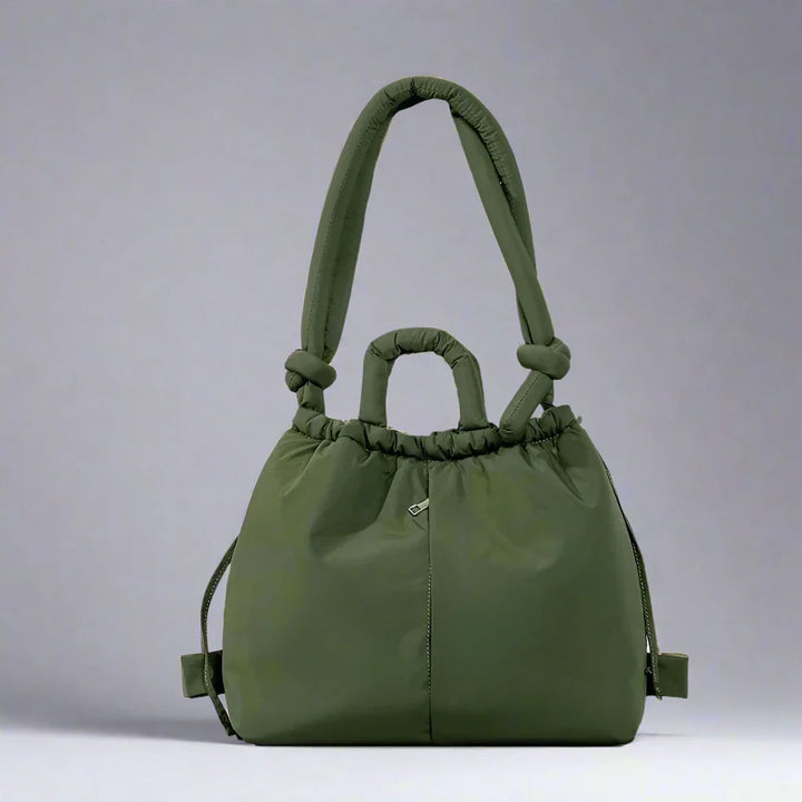 Sienna | Women's Quilted Puffer Tote Bag - Beige - Image 9