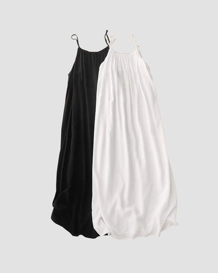 Sloane | Women's Sleeveless Cami Maxi Dress - Beige - Image 10