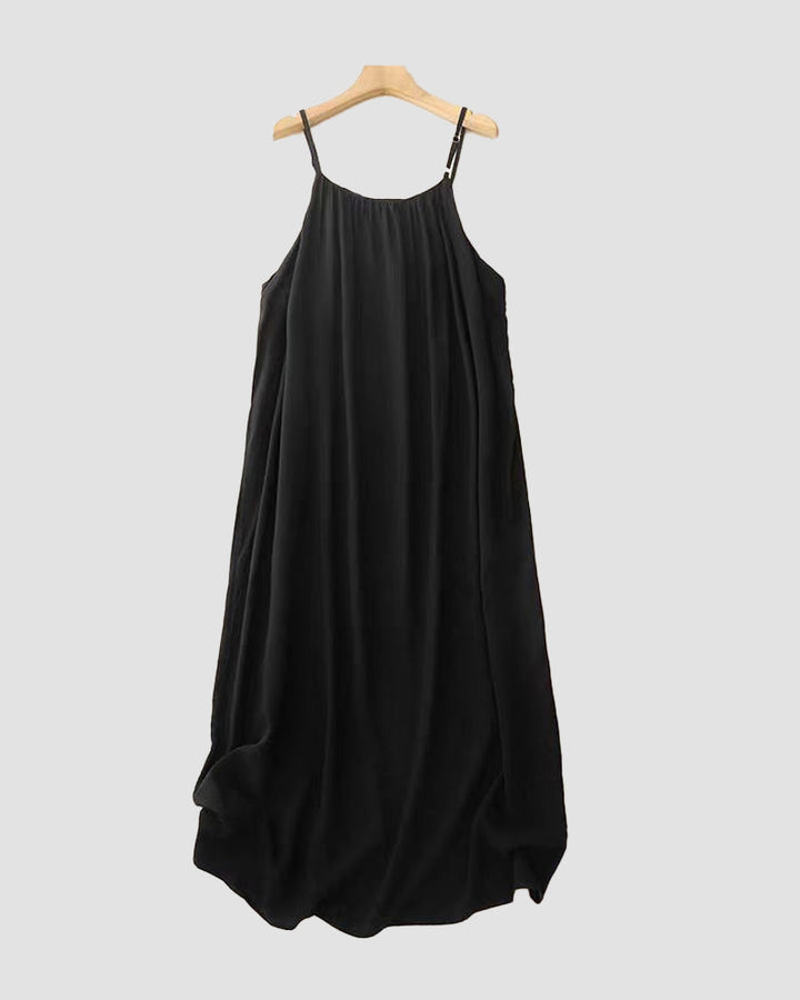 Sloane | Women's Sleeveless Cami Maxi Dress - Beige - Image 9