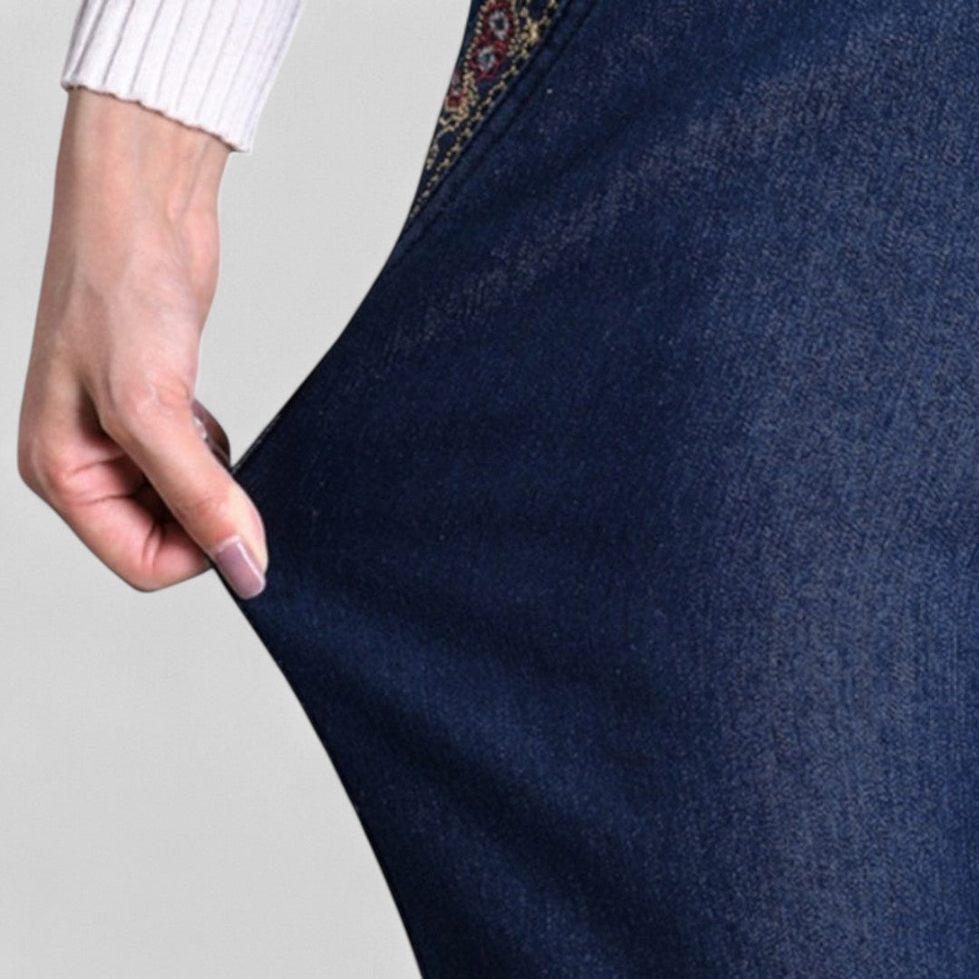 Marian™ | Women's Stretch Jeans with Side Pockets and Elastic Waist