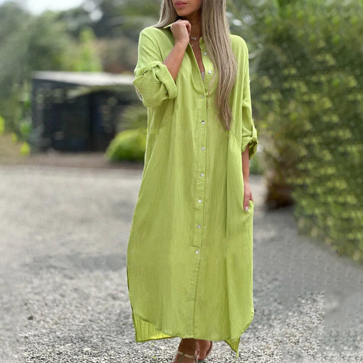 Brielle | Women's Casual Button-Down Maxi Shirt Dress