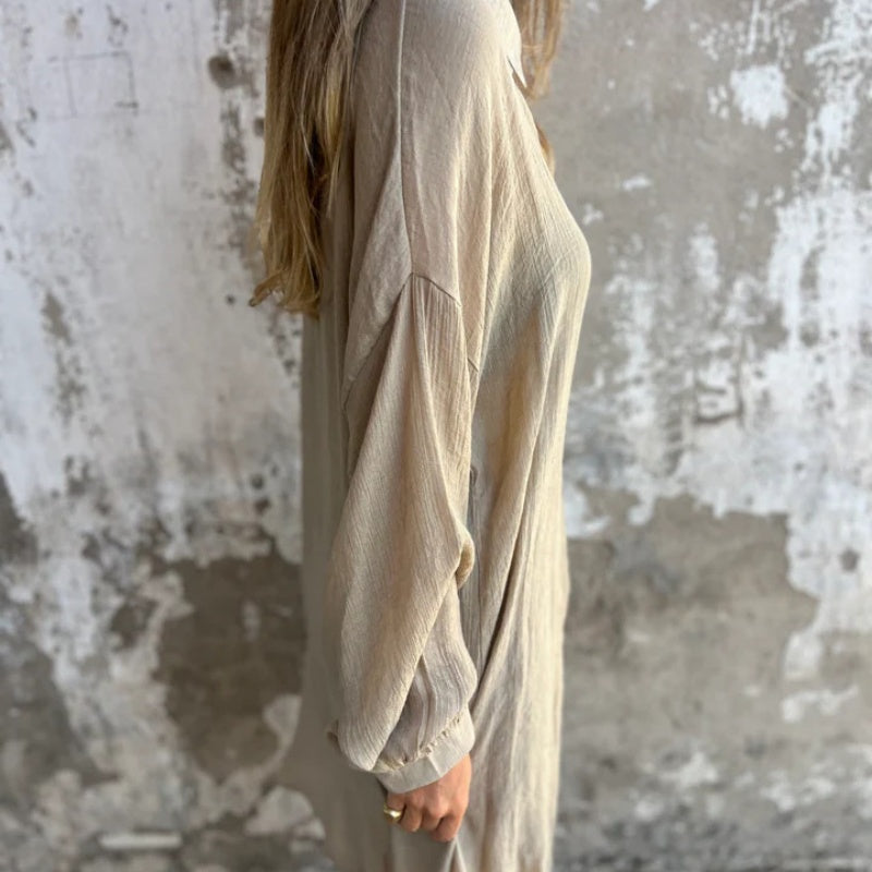 Funa | Women's Two-Piece Button-Up Shirt and Pants Set