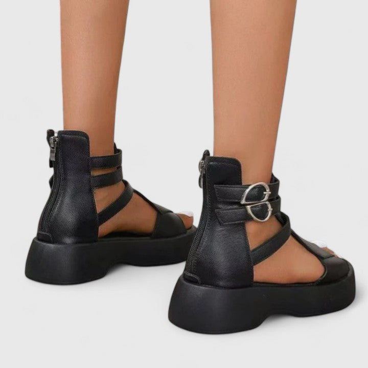 Nova | Women's Platform Sandals Open Toe Ankle Strap