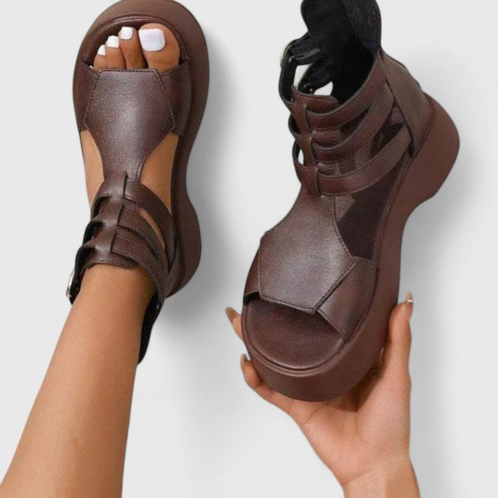 Nova | Women's Platform Sandals Open Toe Ankle Strap