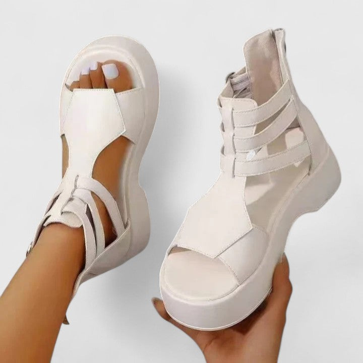 Nova | Women's Platform Sandals Open Toe Ankle Strap
