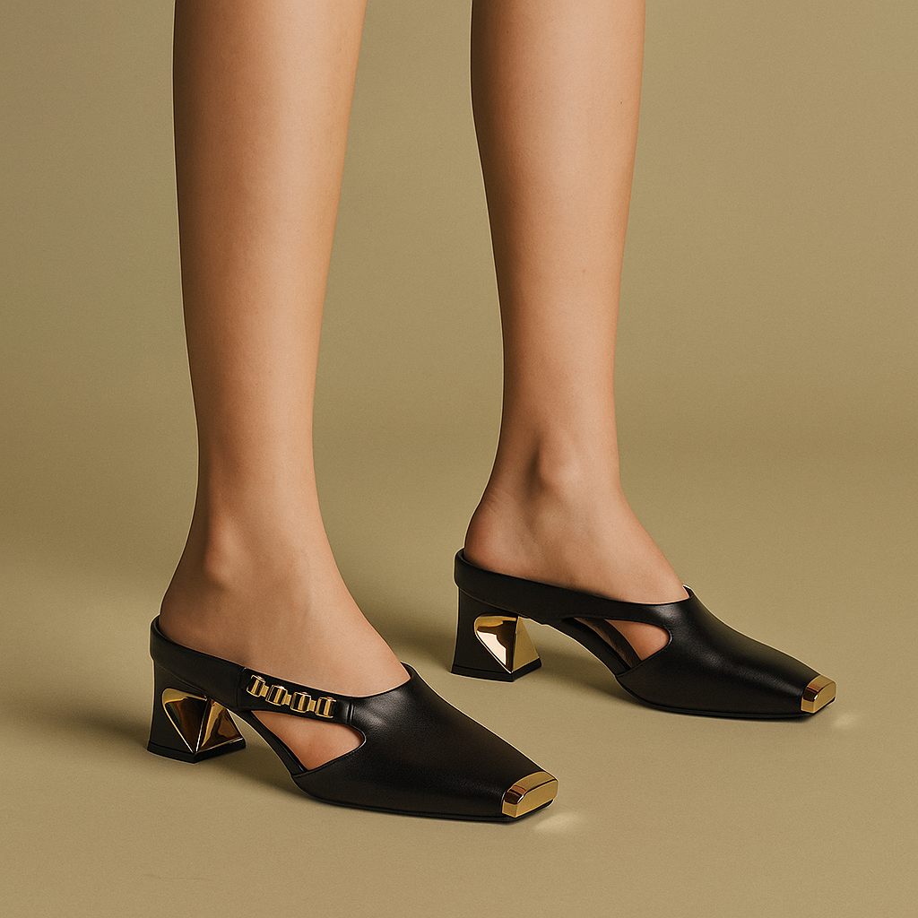 Theodora | Women's Ankle Strap Block Heel Pump - Beige - Image 5