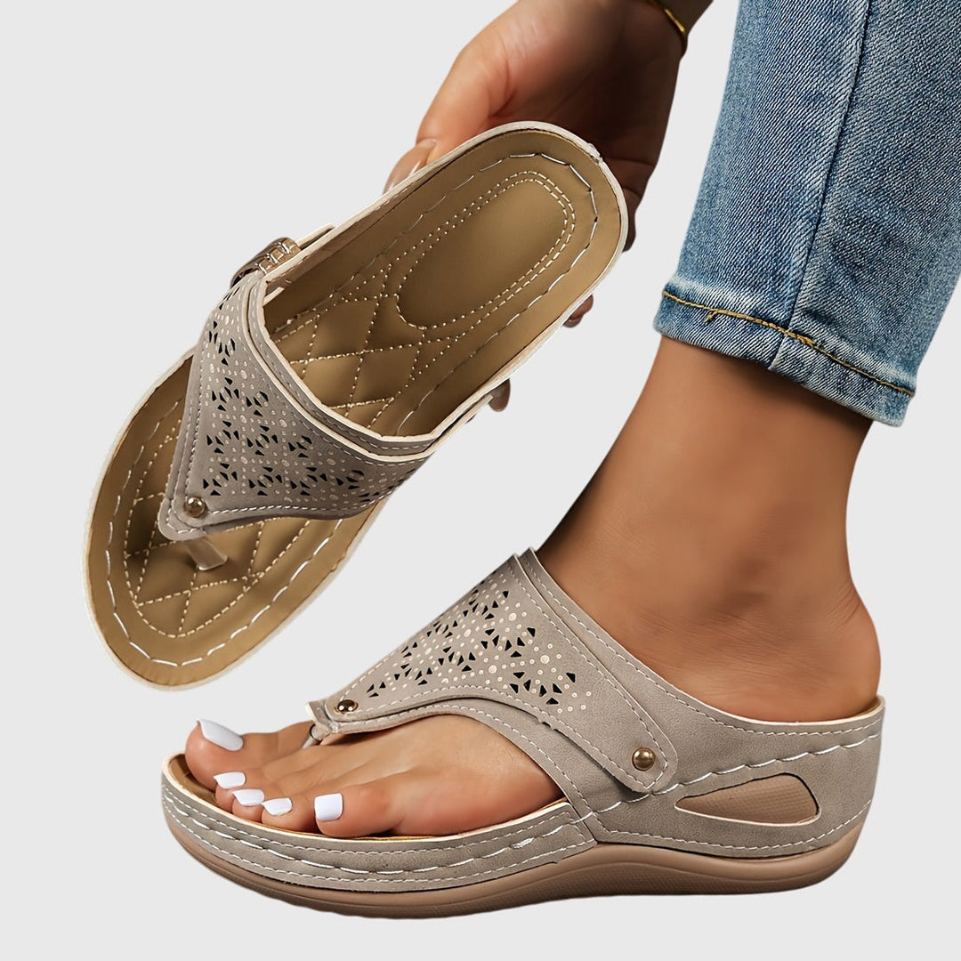 Theodoros | Women's Platform Ankle Strap Sandals - Brown - Image 10