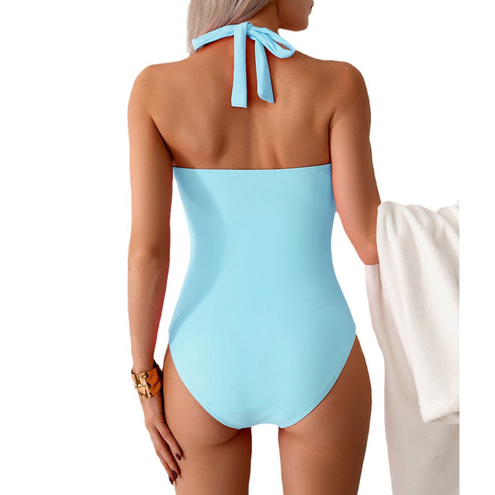 Tilda | Women's Halter Neck Ruched One Piece Swimsuit - Image 5