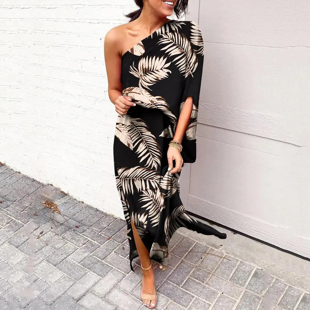 Vashti | Women's One Shoulder Floral Maxi Dress - Floral - Image 6