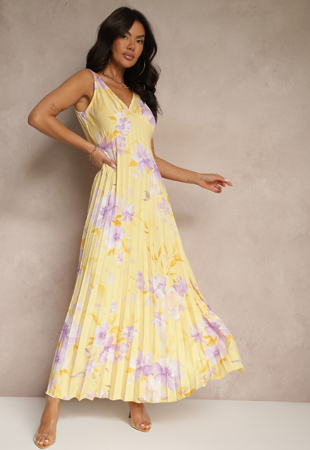 Vespera | Women's Floral Sleeveless Summer Maxi Dress - Floral - Image 4