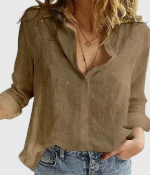 Winifred | Women's Floral V-Neck Long Sleeve Blouse - Floral - Image 10