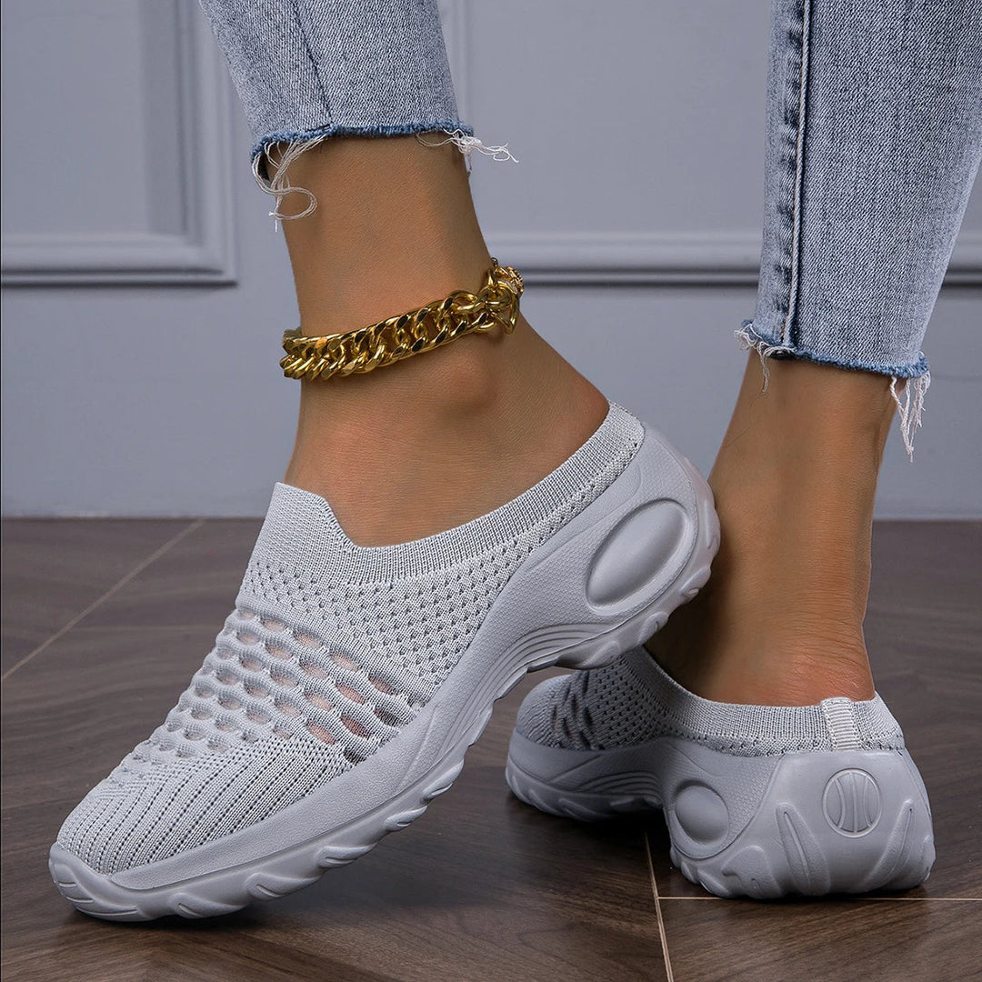 Wren | Women's Slip-On Walking Sneakers - White - Image 2