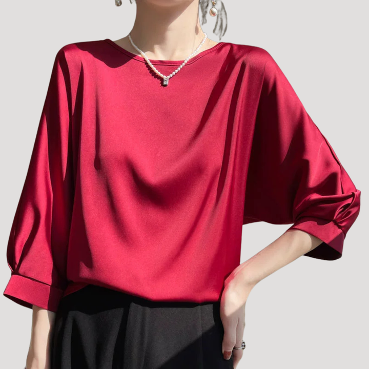Xanthe | Women's Long Sleeve Relaxed Fit Blouse - White - Image 11