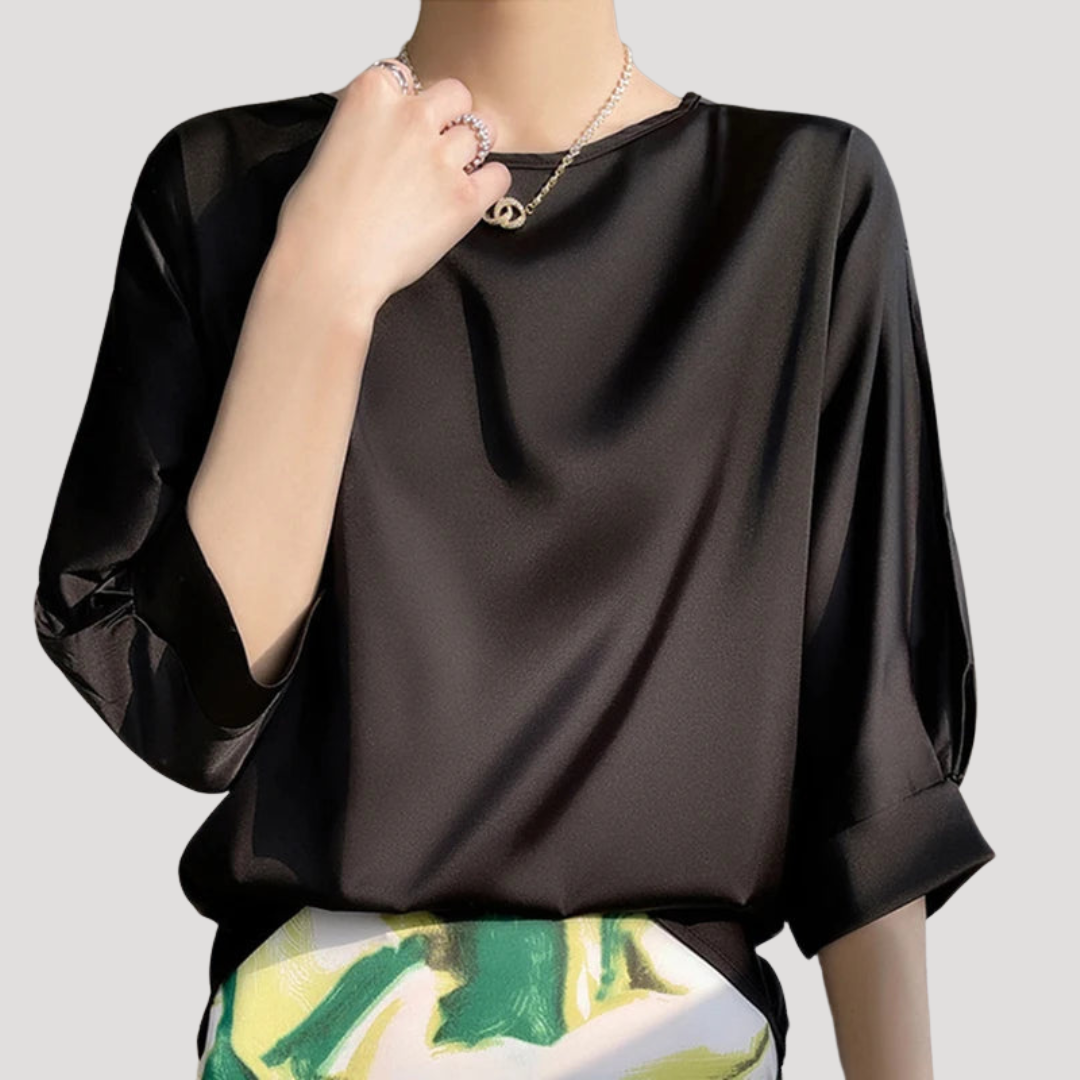 Xanthe | Women's Long Sleeve Relaxed Fit Blouse - White - Image 6