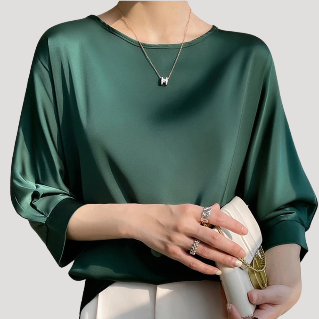 Xanthe | Women's Long Sleeve Relaxed Fit Blouse - White - Image 7