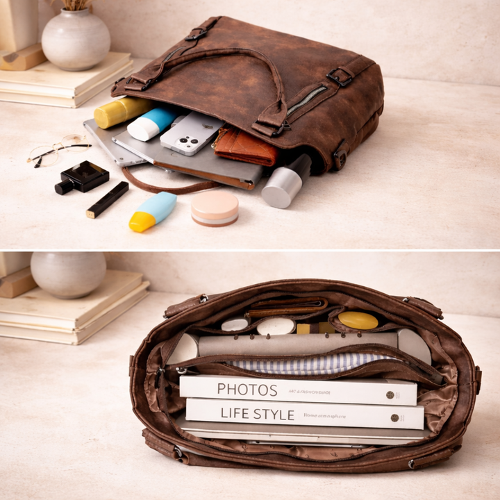 Zara | Women's Brown Crossbody Shoulder Bag - Brown - Image 9