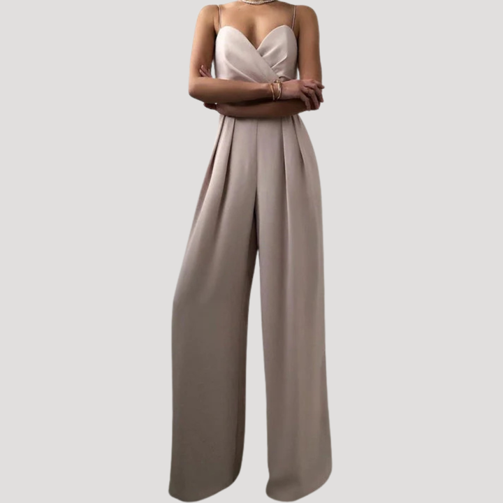 Zelda | Women's Sweetheart Wide Leg Jumpsuit - Teal - Image 2