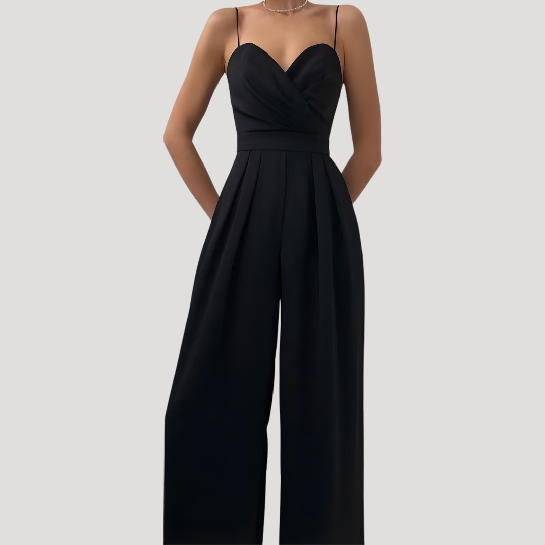 Zelda | Women's Sweetheart Wide Leg Jumpsuit - Teal - Image 6