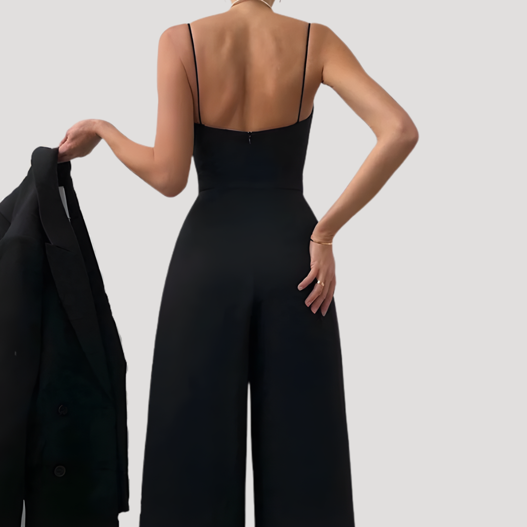 Zelda | Women's Sweetheart Wide Leg Jumpsuit - Teal - Image 7