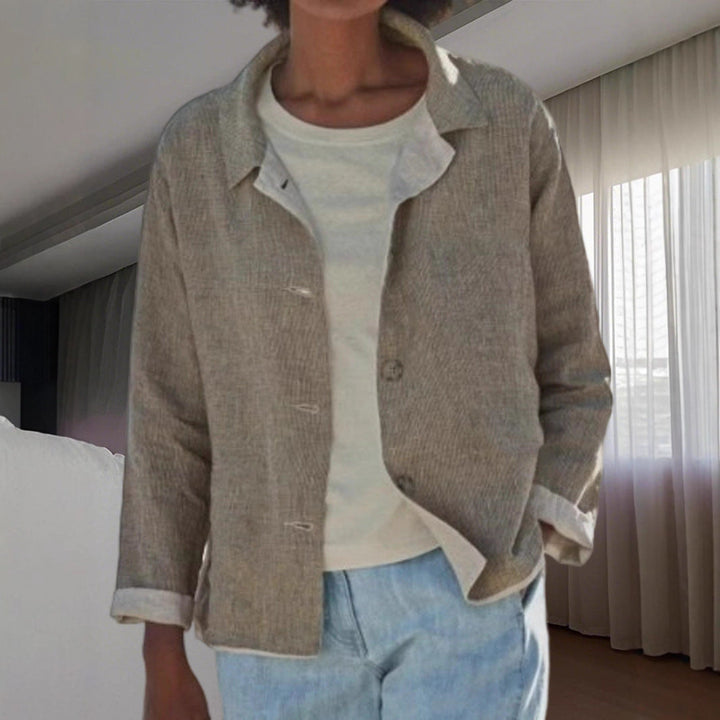Zephyra | Women's Casual Long Sleeve Button Front Jacket - Image 3