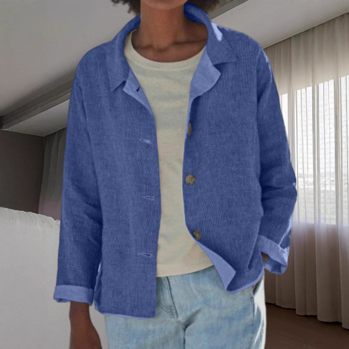 Zephyra | Women's Casual Long Sleeve Button Front Jacket - Image 4