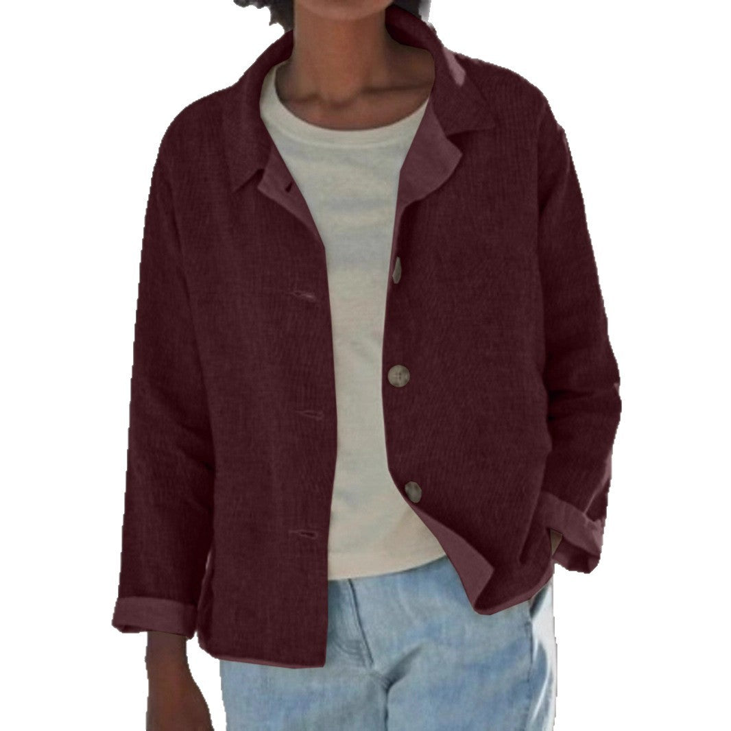 Zephyra | Women's Casual Long Sleeve Button Front Jacket - Image 5